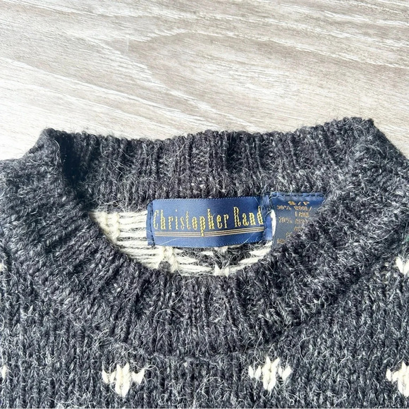 Vintage Christopher Rand Wool Blend Heavy Weight  Snowflake Sweater - Picture 5 of 14